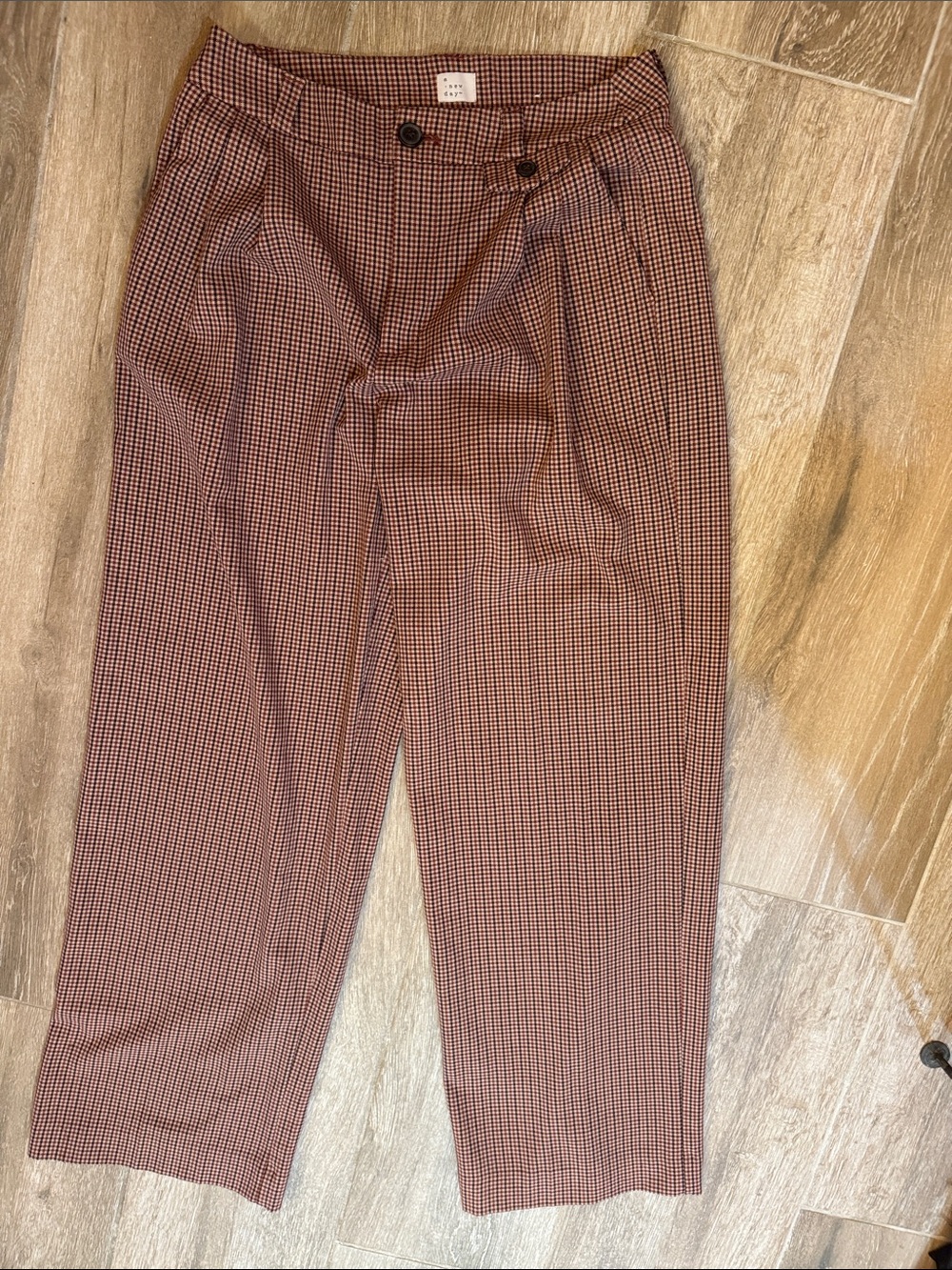 Women’s a new day Checked Dress Pants - Brown Check
